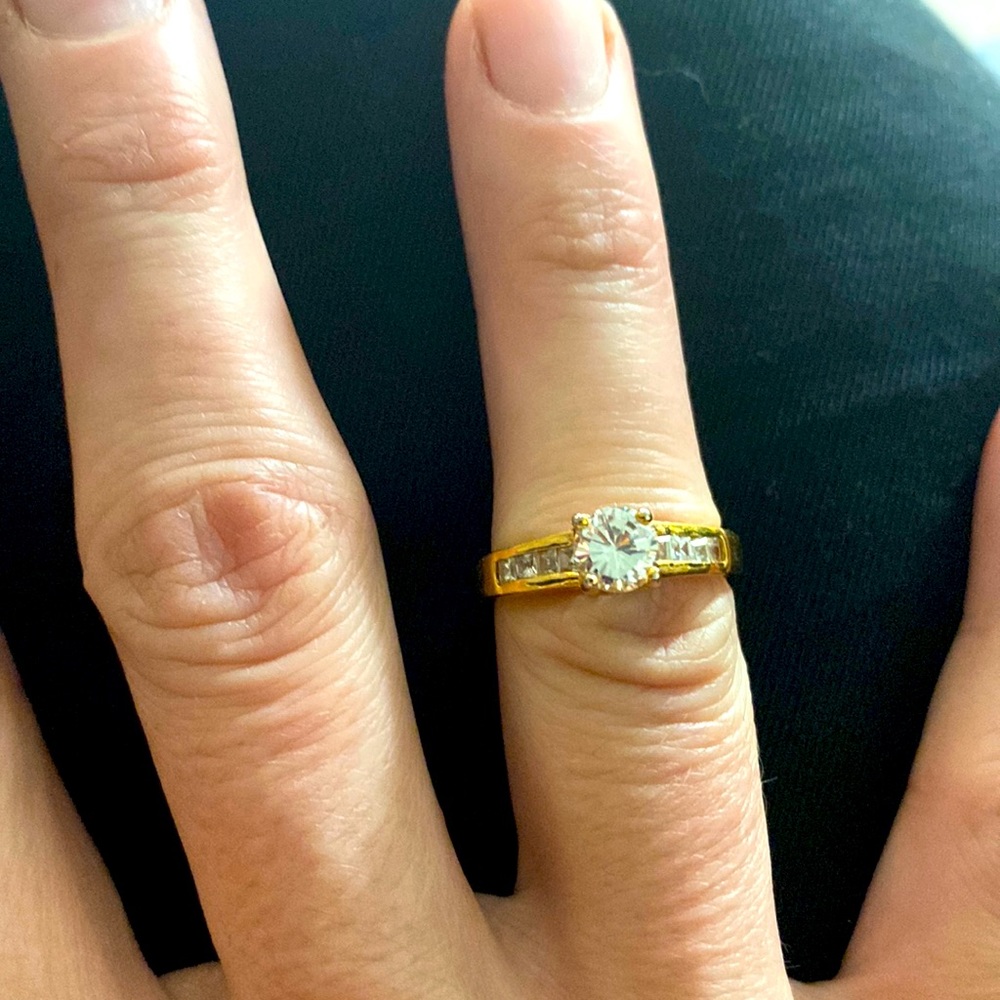 Engagement style costume ring